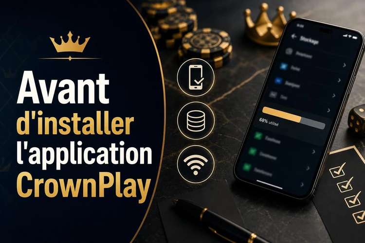 Avant d'installer l'application CrownPlay
