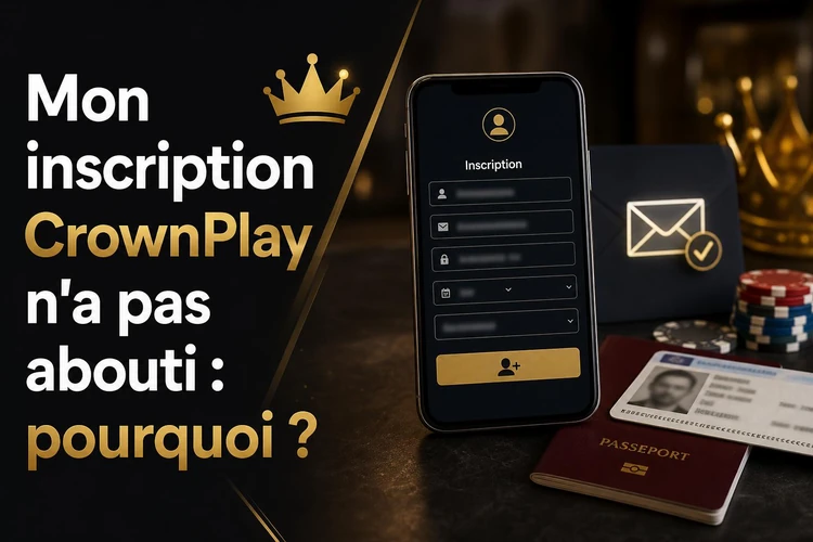 Mon inscription CrownPlay n'a pas abouti: pourquoi?