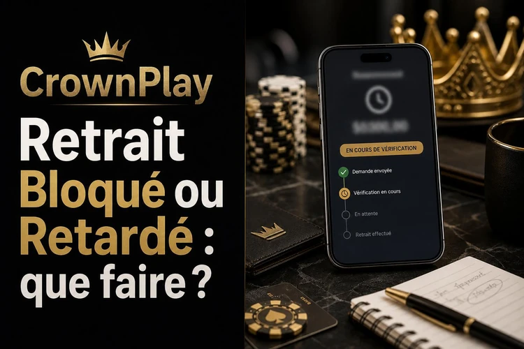 CrownPlay Retrait Bloqué ou Retardé: que faire?