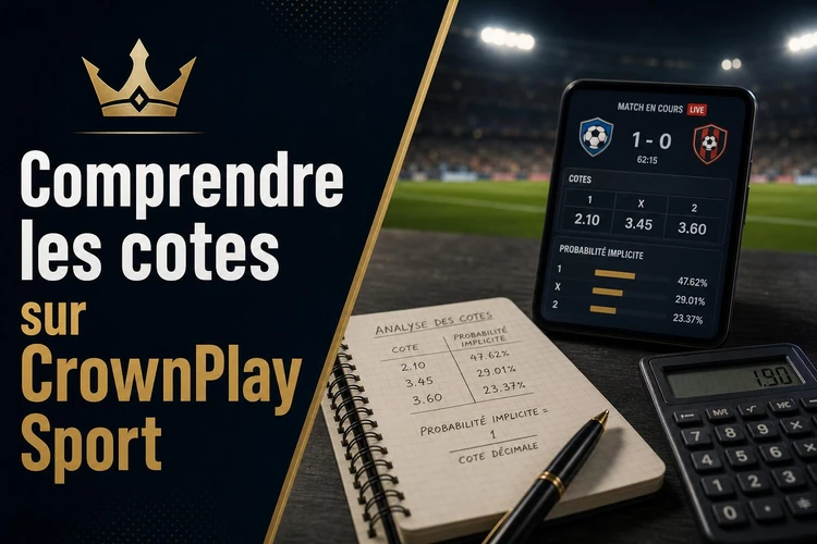 Comprendre les cotes sur CrownPlay Sport